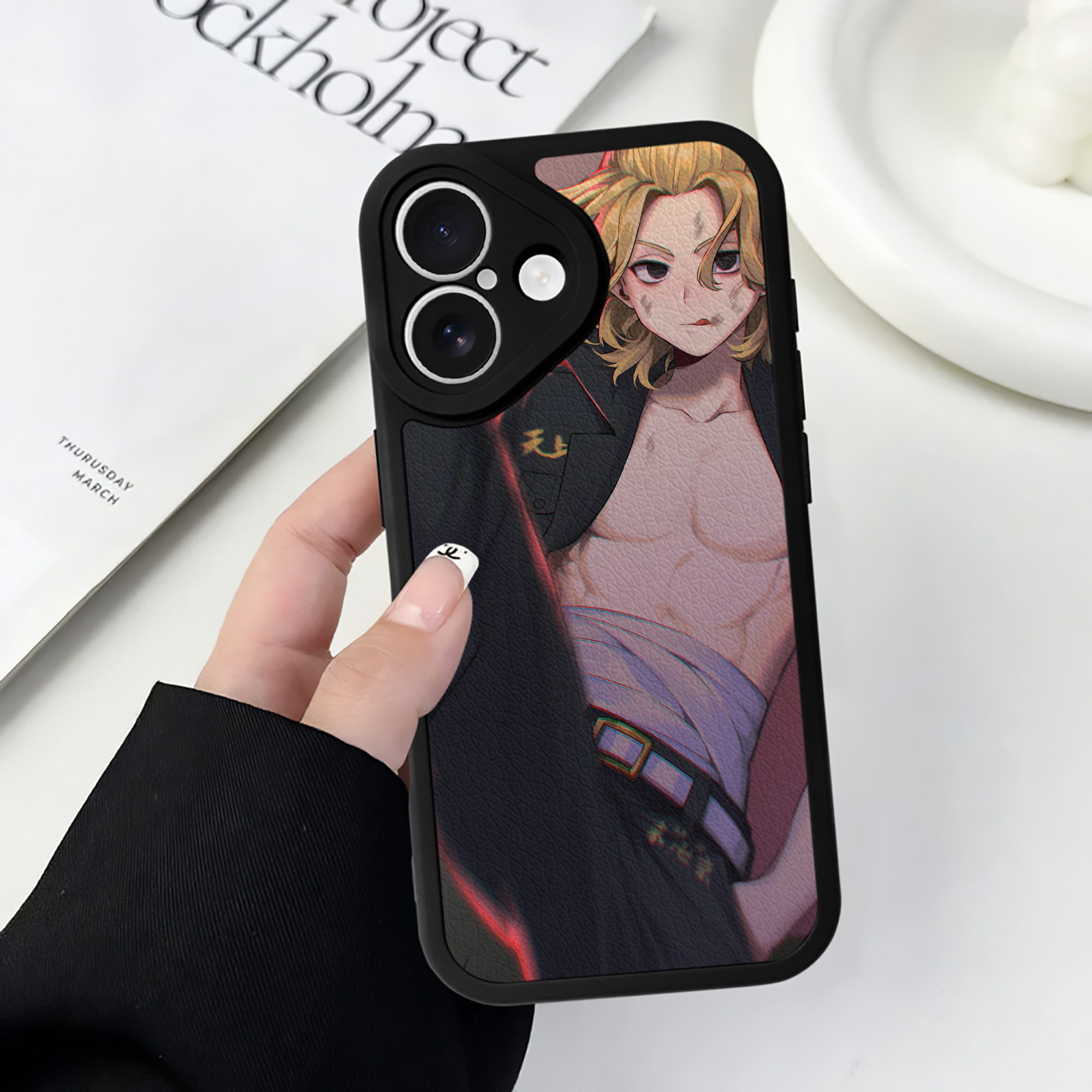 （画像用） 東京リベンジャーズ Tokyo Revengers 【iPhone 16シリーズ対応】シリコンスマホケース（レザー調） 材質：シリコン